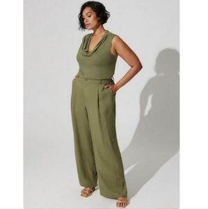 Wide Leg Studio Linen High-Rise Pant